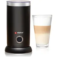 Alpina Elektrische Melkopschuimer - 3-in-1 Melkschuimer - tot 300ml - voor Warme en Koude Melk \\u2013 Zwart