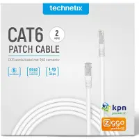 Technetix CAT6 UTP netwerkkabel - 2 meter, wit