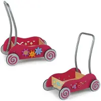 Simply For Kids houten duwwagen roze