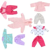 Eddy Toys Poppenkleding - 8 Stuks - Baby Pop - 40-45 CM - Multikleur