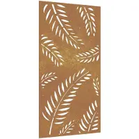 vidaXL Wanddecoratie tuin bladontwerp 105x55 cm cortenstaal