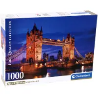 Clementoni - Puzzel - 1000 Stukjes - Tower Bridge 's Nachts - Puzzel Voor Volwassenen - Gerecycled Materiaal