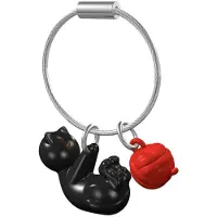 Metalmorphose sleutelhanger Playing Cat - Zwart / 8 x 8 x 4 cm / Metaal