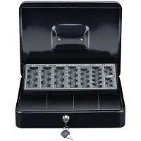 Black & Decker Geldkistje | BLACK+DECKER | 30.5 x 24 x 9 cm (Muntbakje, 2 sleutels)