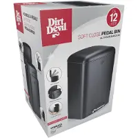 Dirt Devil Pedaalemmer | | 12 liter (Gedempt deksel, RVS, Zwart)