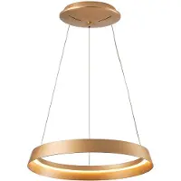 Steinhauer Strakke hanglamp Ringlux goud Ø 60cm