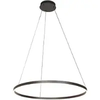 Steinhauer Hanglamp Ringlux 80cm zwart rond 5400 Lumen
