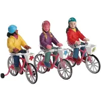 Lemax Kerstfiguur Bike ride set of 3