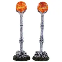 Lemax Lighted lantern bone post set of 2 b/o (4.5 Spooky Town Kerstfiguur
