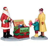Lemax Kerstfiguur A season of giving set of 2