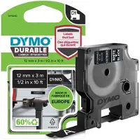 Dymo LW Duurzame D1 Label Wit-Zwart (12 mm x 3 m)