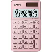 Casio SL-1000SC Zakrekenmachine Roze Aantal displayposities: 10 werkt op zonne-energie, werkt op batterijen (b x h x d) 71 x 9 x 120 mm