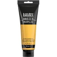 LIQUITEX 88700217 Basics Acrylverf Cadmium Yellow Deep Hue – 250 ml | Kunstenaars Acrylverf | Middelmatige Viscositeit | Lichtechte Kleur voor Schilderen & Canvas