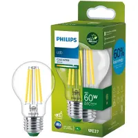 Philips LED lamp E27 | Peer A60 | Ultra Efficient | Filament | Helder | 4000K | 4W (60W)