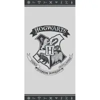 Harry Potter strandlaken Hogwarts 70 x 140 m katoen zwart/grijs