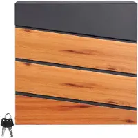 ML-Design Brievenbus Indy | staal zwart 37x36x11 cm brievenbussen | NADUVI