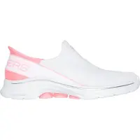 SKECHERS Go Walk 7 - Mia Dames Instappers - Wit/Roze - Maat 36