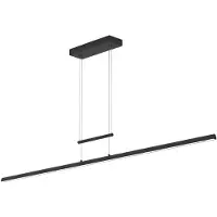 Steinhauer Hanglamp Profilo 3318ZW Zwart 150 cm breed Hoogteinstelbaar van van metaal, kunststof en elektronica