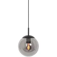 Steinhauer Zwarte glazen hanglamp Bolique Ø 25cm