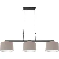 Steinhauer Stang LED Hanglamp | 3x E27 40W | Dimbaar | Grijs/Zwart
