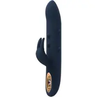 Goddess Collection Alpheus Rabbit Vibrator met Kralen - - Blauw - Vibrator Tarzan