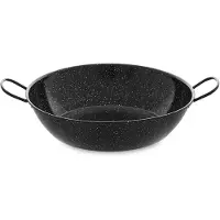 Vaello Diepe Pan met Handvat Zwart Geëmailleerd Staal (Ø 30 cm)