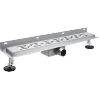 Dynamic Way douchegoot RVS 700x70mm z/u 40mm m/rst-muurflens