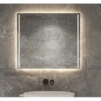 Schaere - Badkamerspiegel - LED Verlichting - Spiegel Verwarming - Touch Sensor - Dimfunctie - 80x60 cm