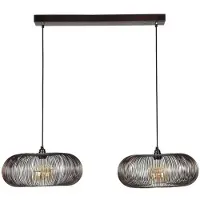 Dimehouse Industriële hanglamp Jill 2-lichts koper bruin