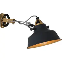 Mexlite Nove LED Klemlamp | 1x E27 40W | Dimbaar | Goud/Zwart