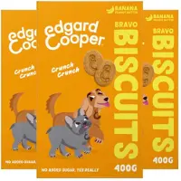 Edgard & Cooper 3x Adult Biscuit Banaan & Pinda 400 Gr