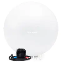 Tunturi Anti Burst Fitness bal met Pomp - Yoga bal 75 cm - Pilates bal - Zwangerschapsbal – 220 kg gebruikersgewicht - Incl Trainingsapp – Wit