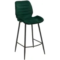 NABER Velvet barkruk Toby donkergroen 71 cm