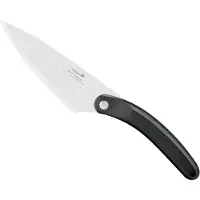 Deglon Breed keukenmes - ergonomisch handvat - roestvrij staal - 15 cm - zwart