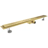 Boss & Wessing Douchegoot bws colorato compleet 80 cm geborsteld goud