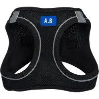 Animal Boulevard Ab32238 - Hals- En Leibanden - Hond - Ab Air-mesh Comfortharnas Zwart-s 4-7kg - Maat: S 4-7kg
