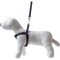 Happet - Leash & Harness Set Nylon L / Soft Style / Black - Jr53 - Z-jr53jj - 1st