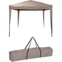Merkloos Partytent vouwbaar 300xh250cm taupe taupe Metaal Partytent
