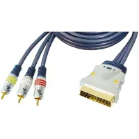 MaxTrack Premium Scart (m) - Composiet 3RCA (m) kabel - 5 meter