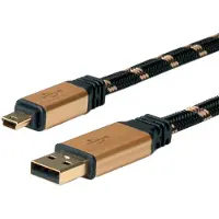 Roline GOLD USB 2.0 Kabel, type A - 5-Pin Mini, 3 m