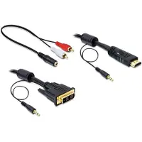 DeLOCK DVI - HDMI kabel - Met audio - 2 m -