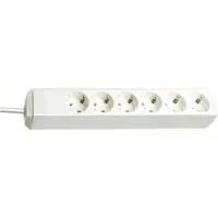 Brennenstuhl Eco-Line stekkerdoos met 6 contacten / wit - 1,5 meter