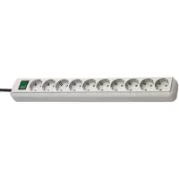 Brennenstuhl Eco-Line stekkerdoos met 10 contacten en schakelaar / grijs - 3 meter