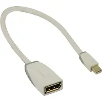 Bandridge Mini DisplayPort - DisplayPort adapter - versie 1.1 (4K 30 Hz) / wit - 0,20 meter