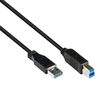 GOOD CONNECTIONS USB-A naar USB-B kabel - USB3.0 - tot 0,9A / zwart - 1,8 meter