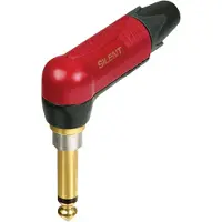Neutrik NP2RX-AU-SILENT Jackplug 6,35 mm Stekker, haaks Aantal polen: 2 Mono Rood 1 stuk(s)