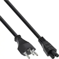 InLine Voedingskabel voor laptop, Zwitserland, 3-pins koppeling, 2m