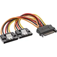 InLine SATA Y-voedingskabel, SATA V naar 2x SATA M, 0.15m