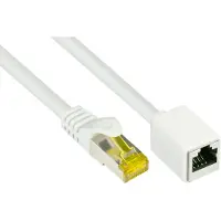 Alcasa electronik S/FTP CAT7 10 Gigabit netwerk verlengkabel / wit - LSZH - 5 meter