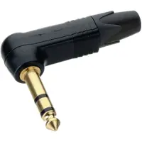 Neutrik NP3RX-B Jackplug 6,35 mm Stekker, haaks Aantal polen: 3 Stereo Zwart 1 stuk(s)